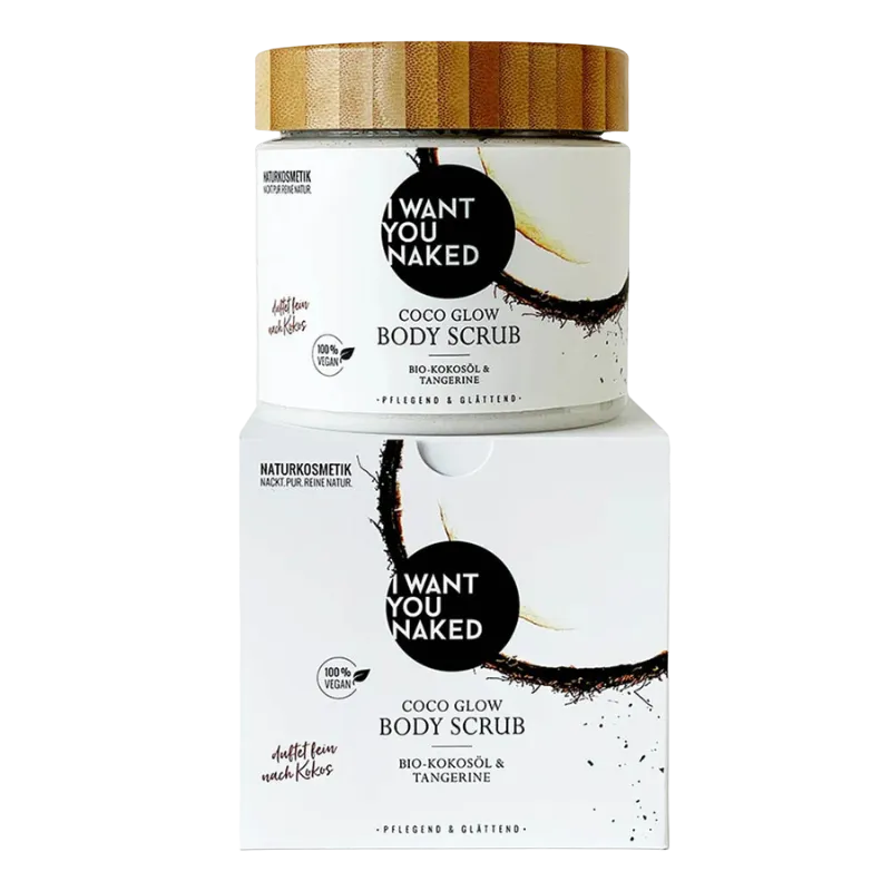 COCO GLOW BODY SCRUB with organic coconut oil & tangerine