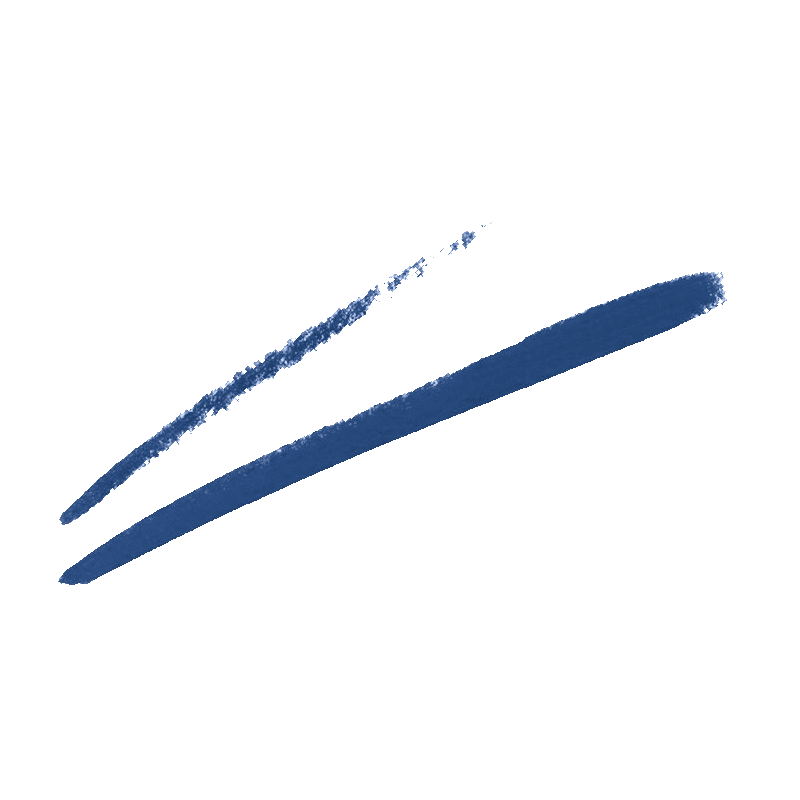 Zwei blaue Pinselstriche auf transparentem Hintergrund.