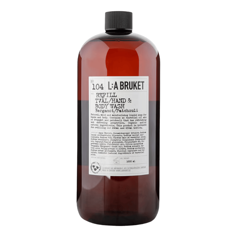 L:A BRUKET No. 104 Hand & Body Wash Bergamot/Patchouli Refill