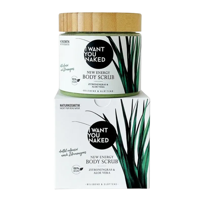 NEW ENERGY BODY SCRUB with lemongrass & aloe vera