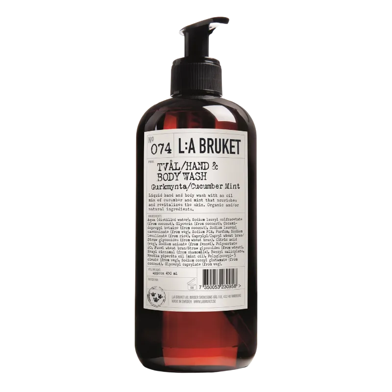 No. 074 Hand & Body Wash Cucumber/Mint