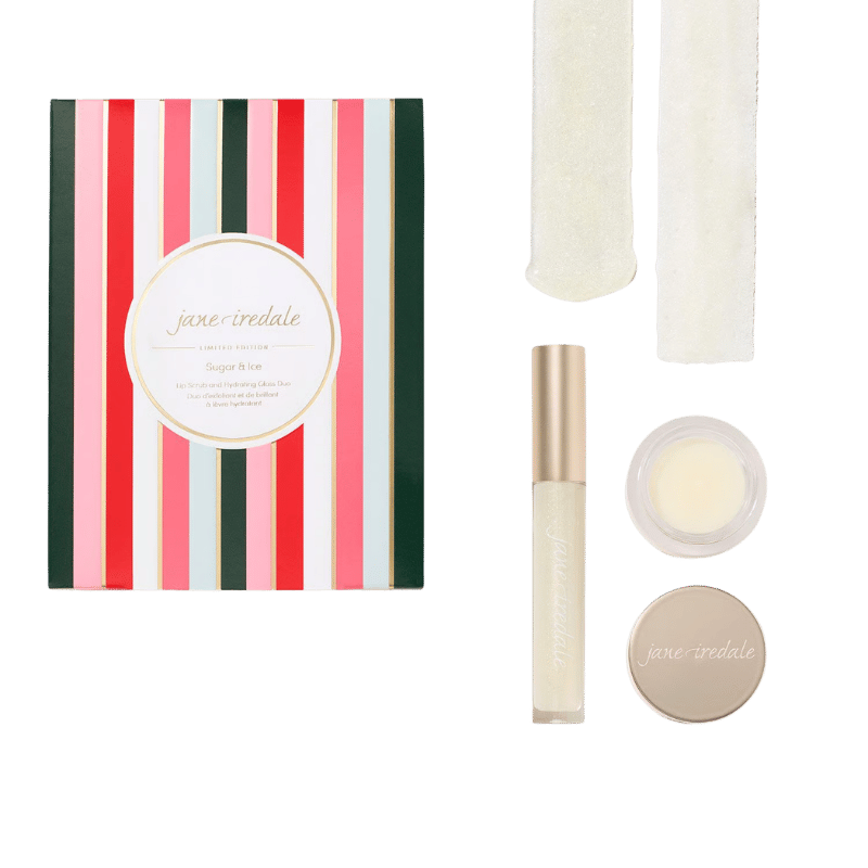 Jane Iredale Mineral Sugar & Ice Lip Scrub and Hydrating Gloss Duo - Limited Edition