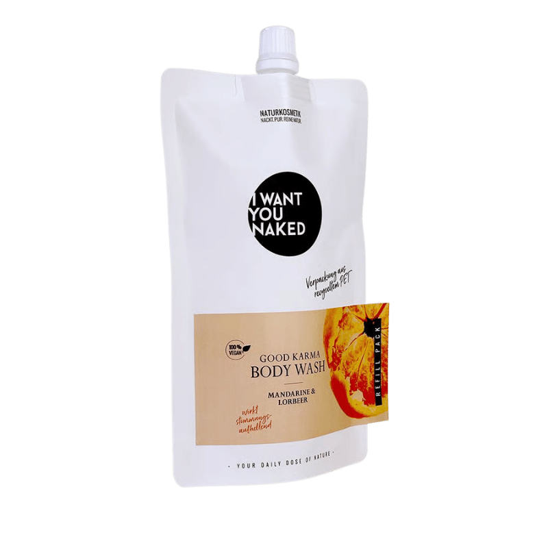 I want you naked GOOD KARMA Body Wash with Mandarin & Bay Leaf 1000ml Refill