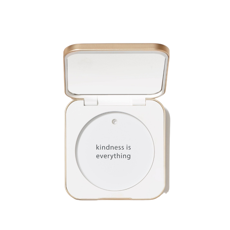 powder box white/gold empty