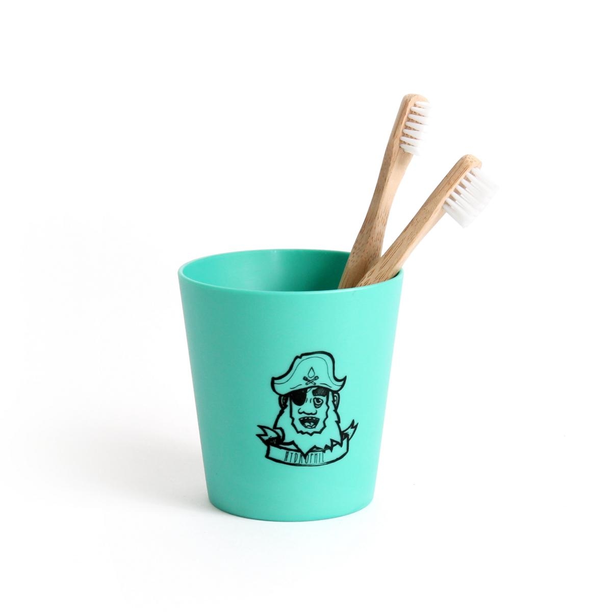 Kids toothbrush cup green