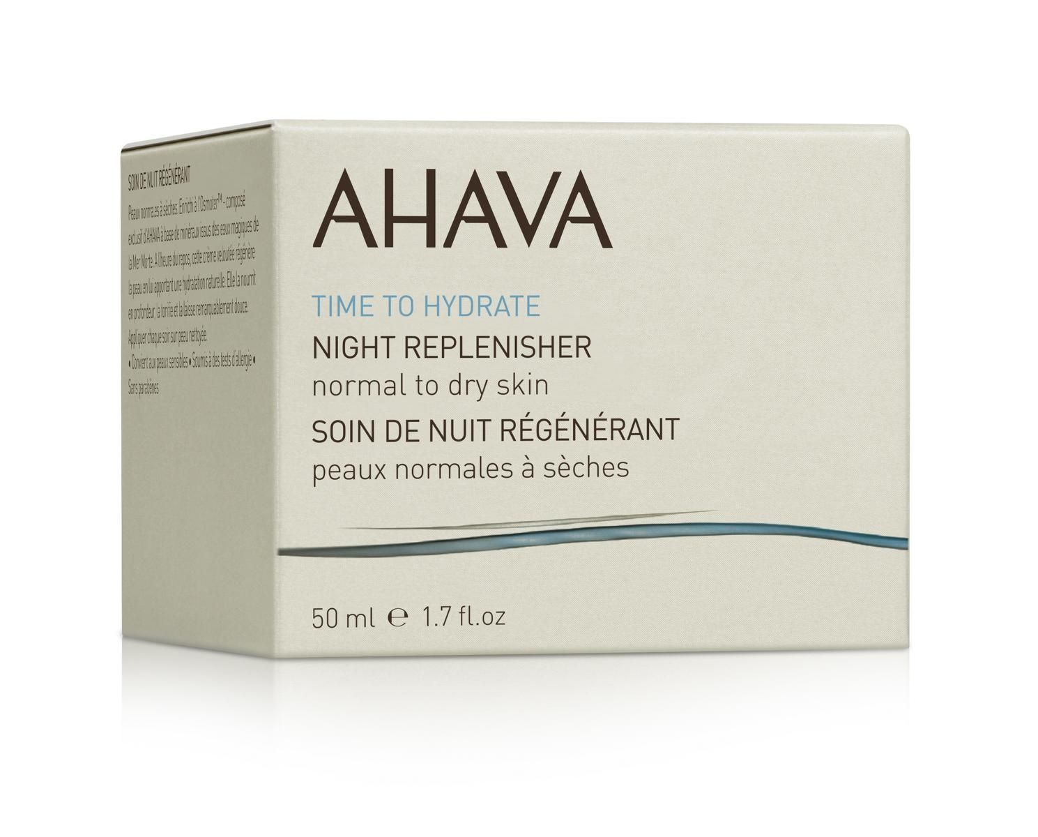 AHAVA Time to Hydrate Nachtcreme für normale bis trockene Haut, 50 ml.