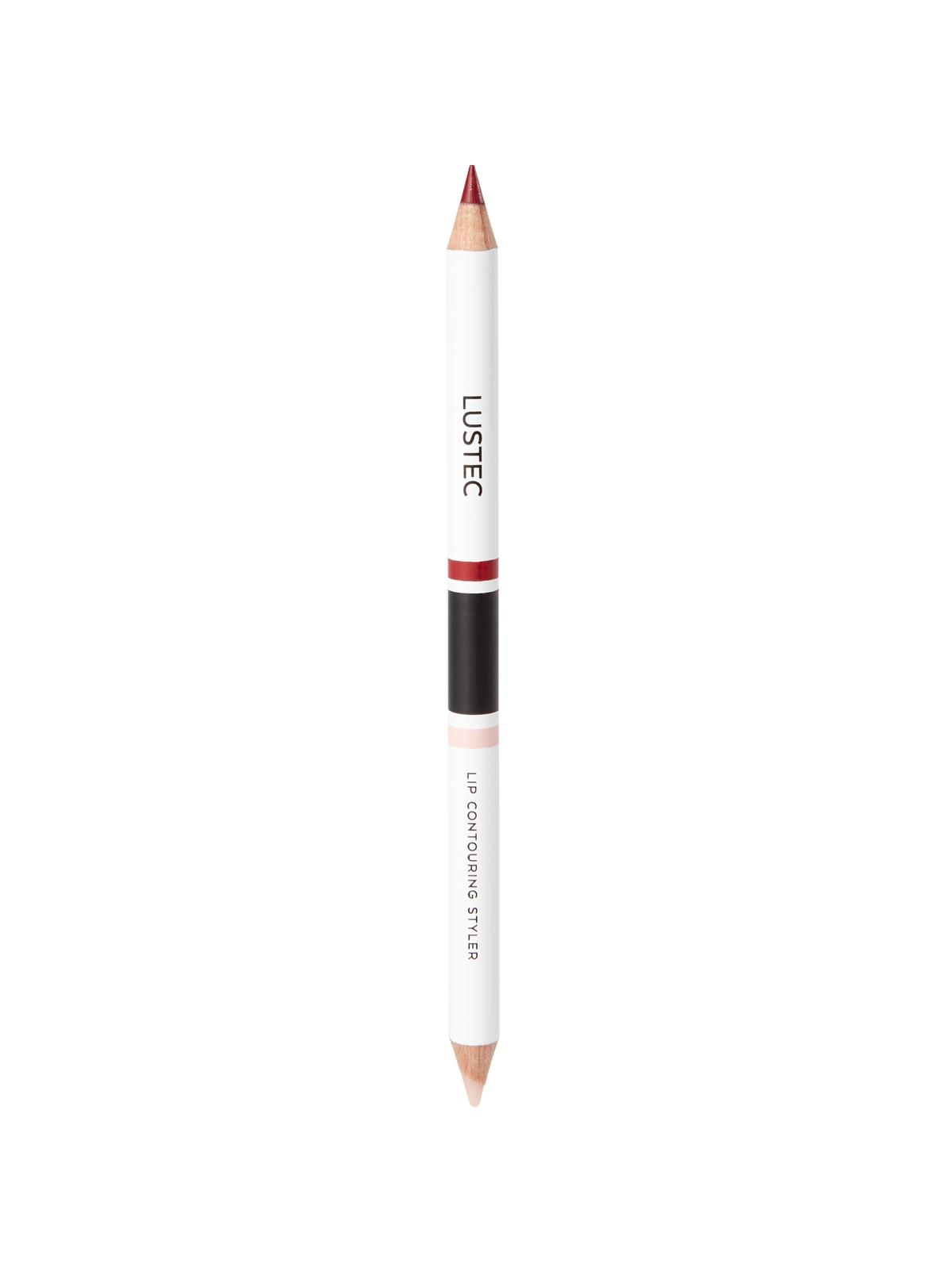 Zweiseitiger Lippenkonturenstift von Lustec, eine Seite rot, die andere Seite weiß.