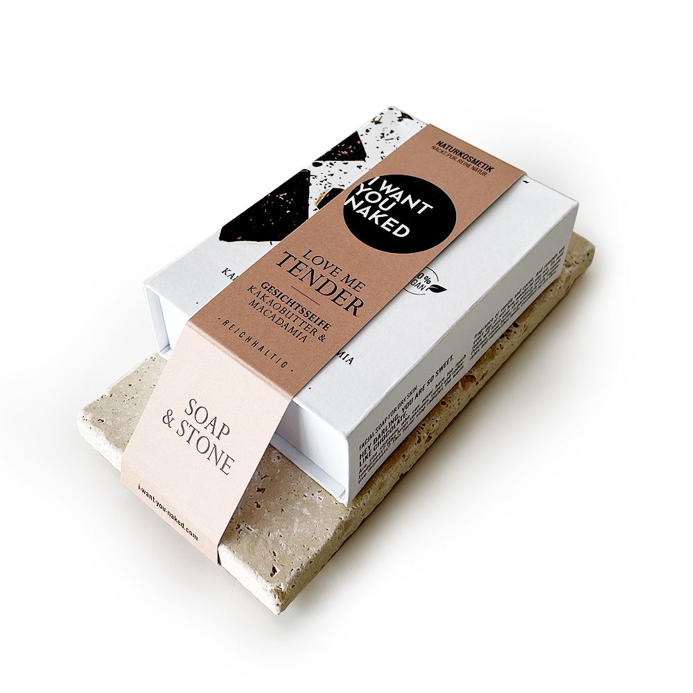 SOAP & STONE Naked Stone with facial soap LOVE ME TENDER
