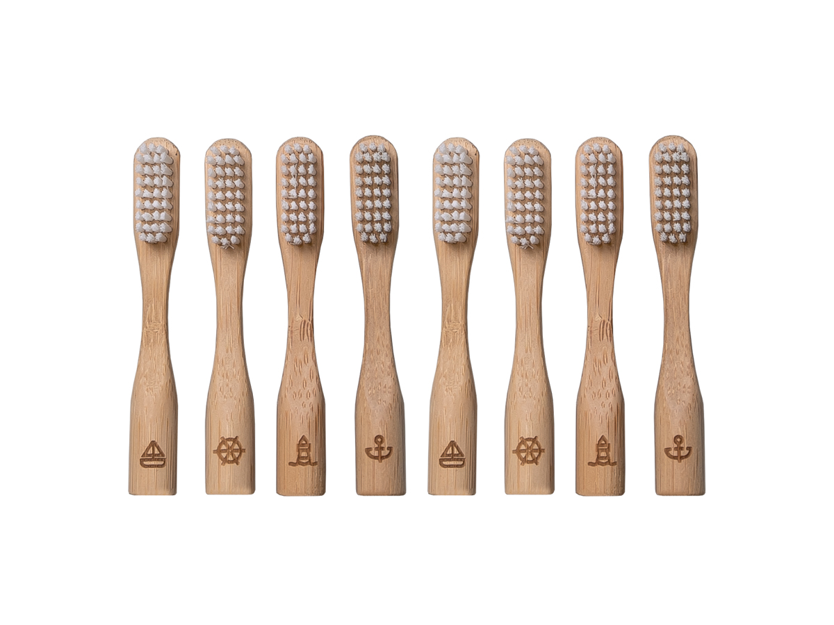 8 replacement heads for bamboo toothbrush