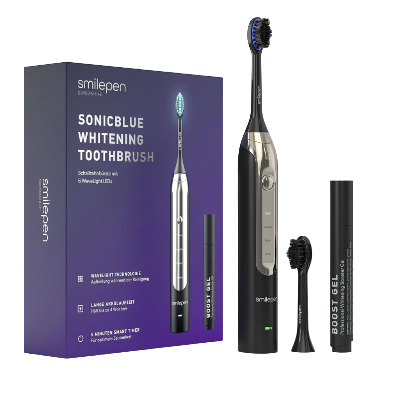 Sonicblue Wavelight Bleaching Sonic Toothbrush - Sonic Toothbrush with Boost Gel