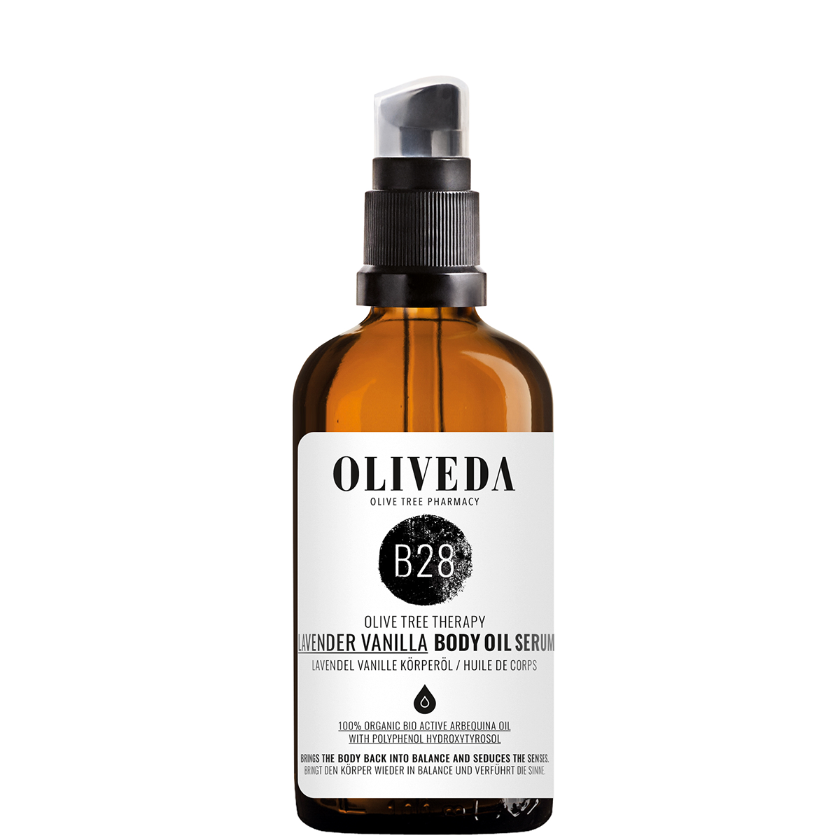B28 Body Oil Lavender Vanilla Anti Stress