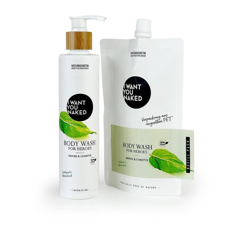 I want you naked BODY WASH for Heroes with Lime & Mint 250ml Refill