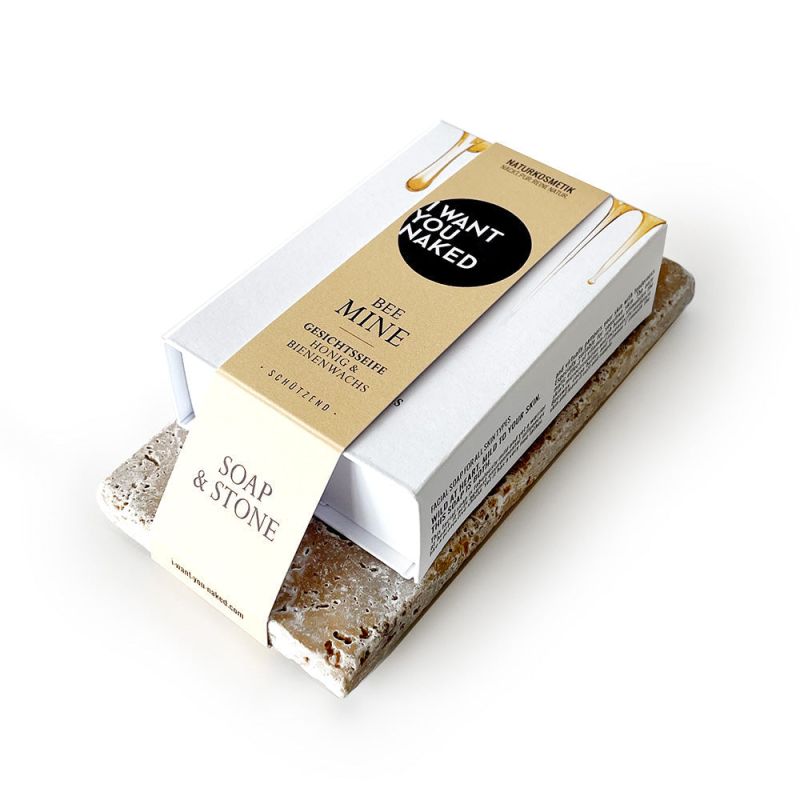 I want you naked SOAP & STONE Naked Stone with facial soap BEE MINE