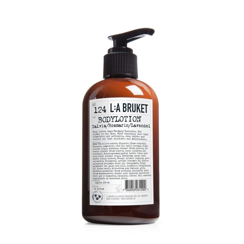 L:A BRUKET No. 124 NEW Body Lotion Sage/Rosemary/Lavender NEW