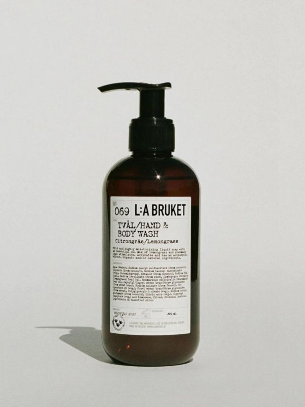 L:A BRUKET No. 069 Hand & Body Wash Lemongrass travel size