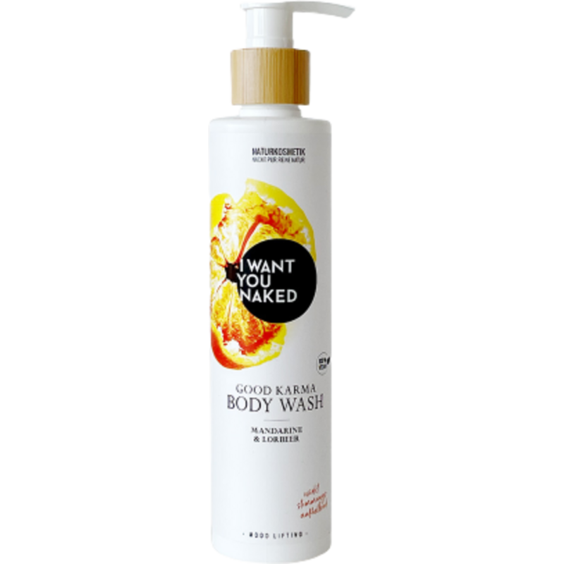 I want you naked GOOD KARMA Body Wash with Mandarin & Bay Leaf