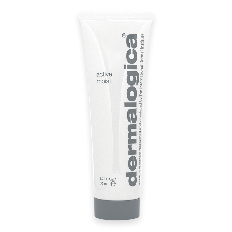 Dermalogica Active Moist 50ml Tube auf weißem Hintergrund.