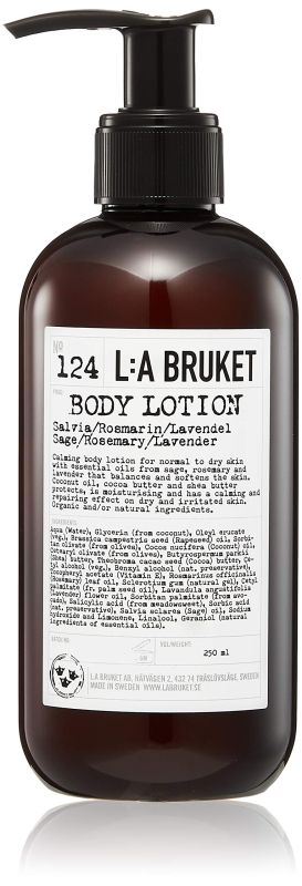 L:A BRUKET No. 124 NEW Body Lotion Sage/Rosemary/Lavender NEW