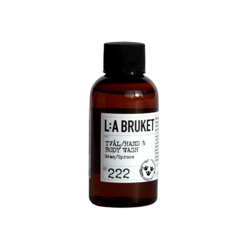 L:A BRUKET No. 222 Hand & Body Wash Spruce travel size