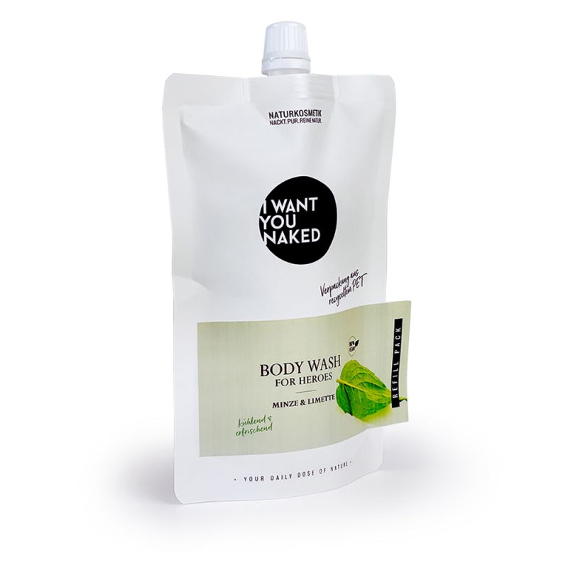 I want you naked BODY WASH for Heroes with Lime & Mint 250ml Refill