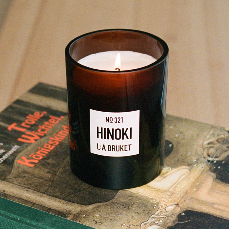 L:A BRUKET No. 255 Scented Candle Hinoki 50g