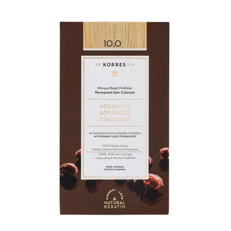 Korres ARGAN OIL Hair Colorant 10.0 platinum blonde