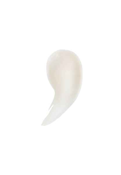 Nahaufnahme einer weißen Handcreme auf weißem Hintergrund.