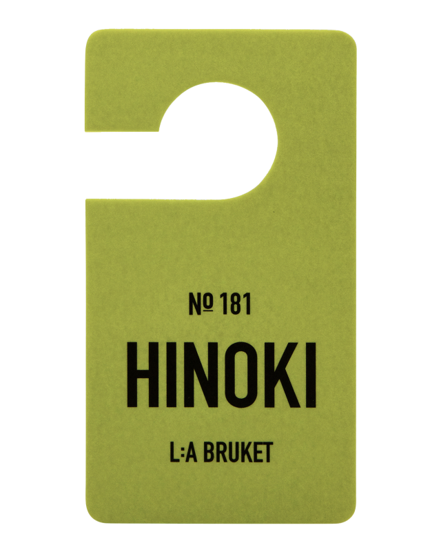 L:A BRUKET No. 181 Fragrance Tag Hinoki pendentif parfumé