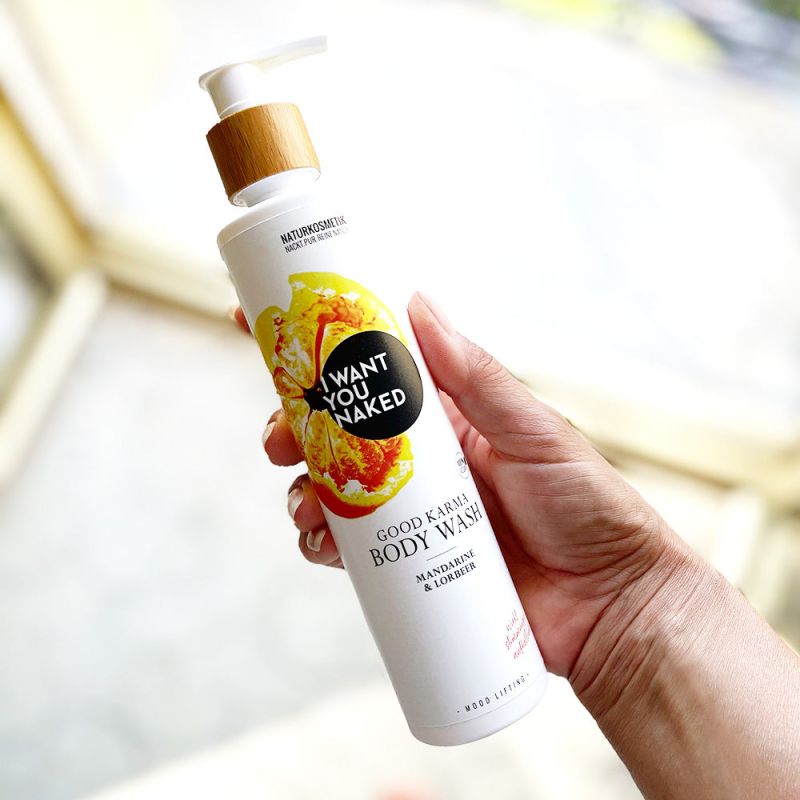 I want you naked GOOD KARMA Body Wash with Mandarin & Bay Leaf