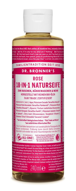 Dr. Bronner's 18 in 1 Organic Natural Soap Rose