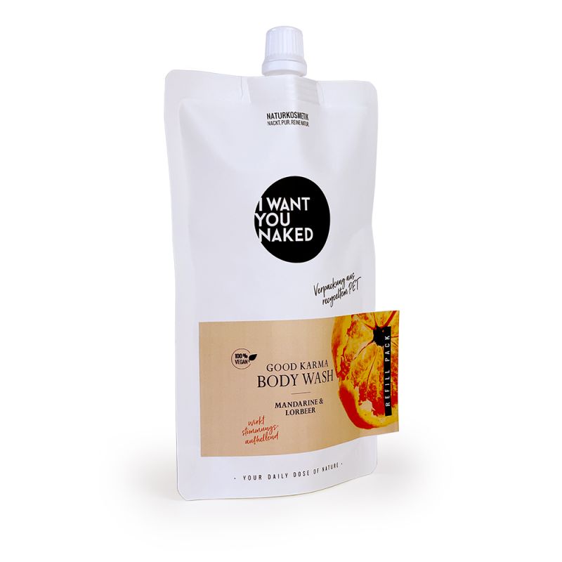 I want you naked GOOD KARMA Body Wash with Mandarin & Bay Leaf 1000ml Refill