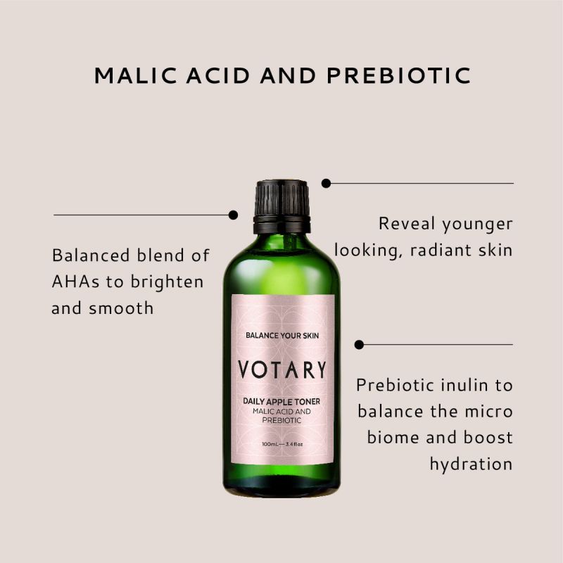 VOTARY Daily Apple Toner - Malic Acid and Prebiotic