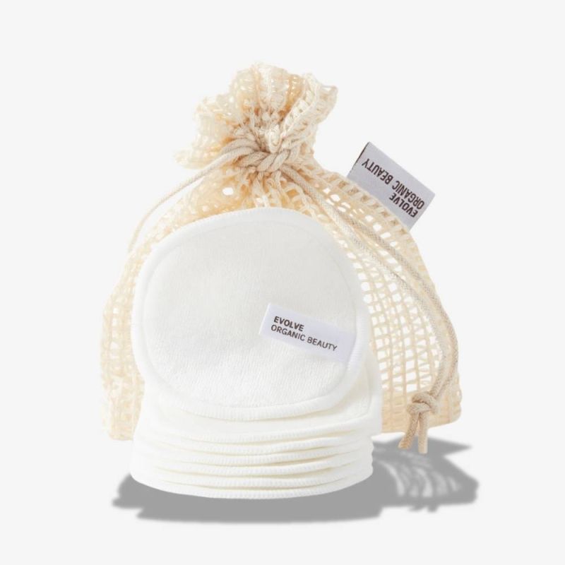 EVOLVE Organic Beauty Bamboo Reusable Makeup Remover Pads