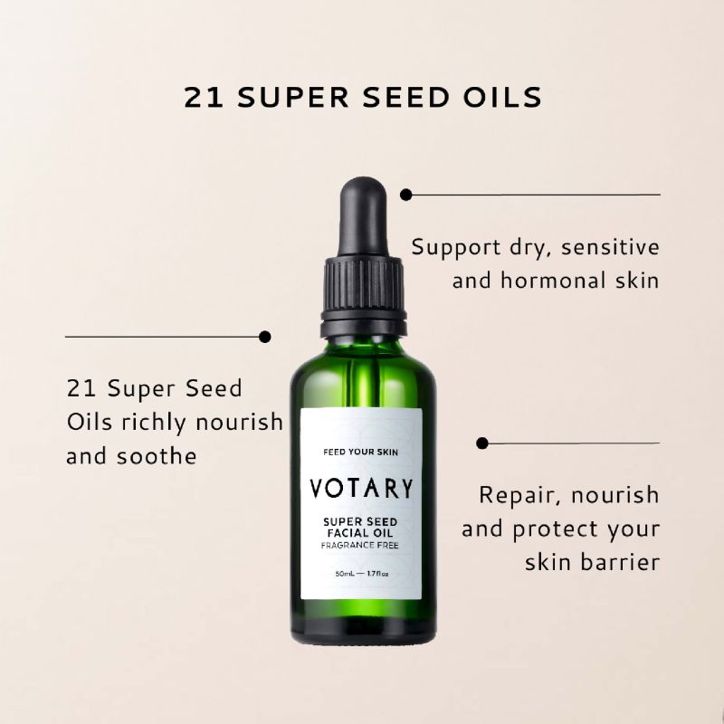 VOTARY Super Seed Facial Oil - Fragrance free