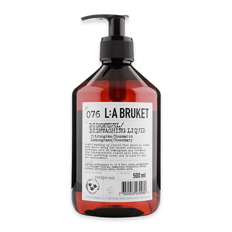 L:A BRUKET No. 076 Dishwashing Soap Lemongrass/Rosemary