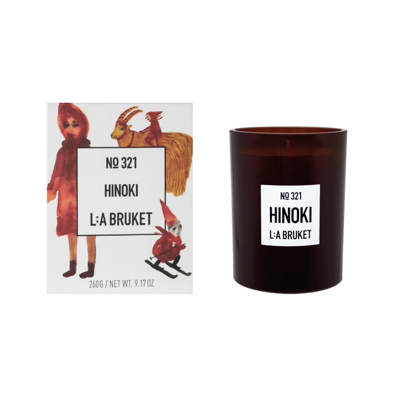 L:A BRUKET No. 321 Scented Candle Hinoki 260g Duftkerze