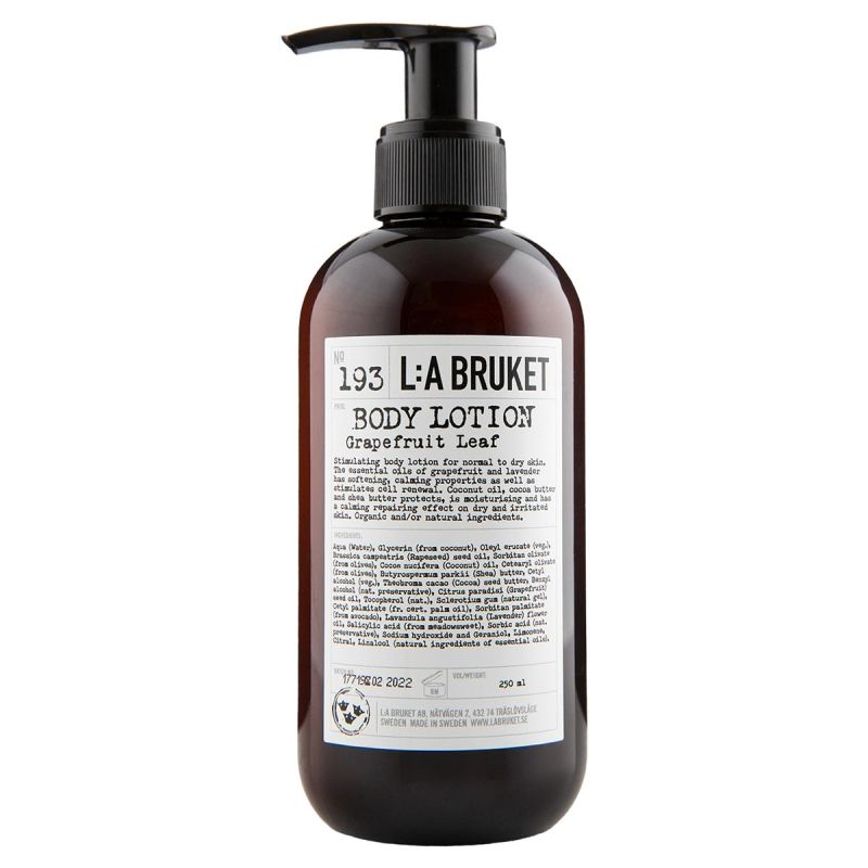 L:A BRUKET No. 193 NEW Body Lotion Grapefruit Leaf