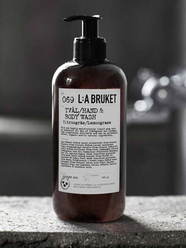 L:A BRUKET No. 069 Hand & Body Wash Lemongrass travel size