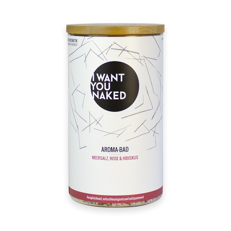 I want you naked RELAX BABY Aroma Bath with sea salt, rose & hibiscus