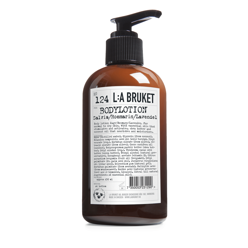 L:A BRUKET No. 124 NEW Body Lotion Sage/Rosemary/Lavender NEW