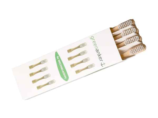 greenanker 8 replacement heads for bamboo toothbrush