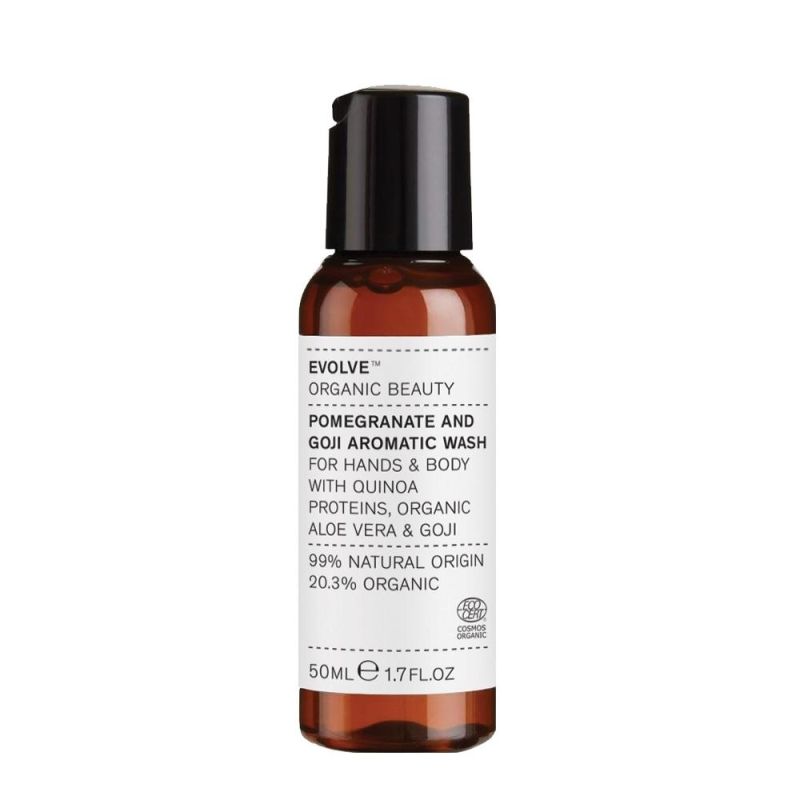 EVOLVE Organic Beauty Travel size Pomegranate and Goji Aromatic Wash