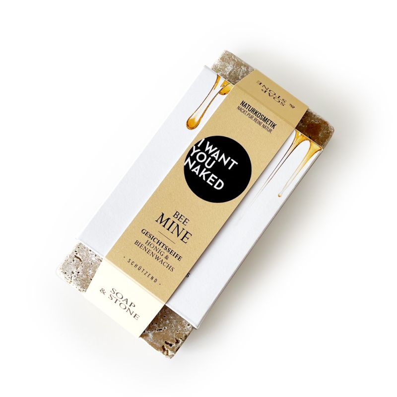 I want you naked SOAP & STONE Naked Stone with facial soap BEE MINE