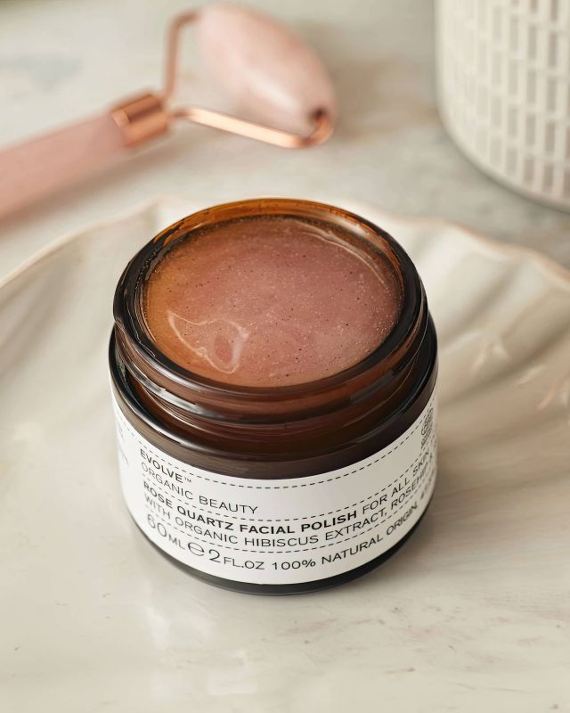 EVOLVE Organic Beauty Rose Quartz Facial Polish