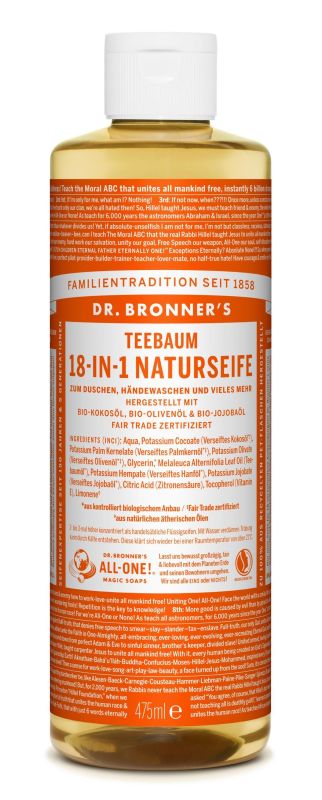 Dr. Bronner's 18 in 1 Organic Natural Soap Tea Tree