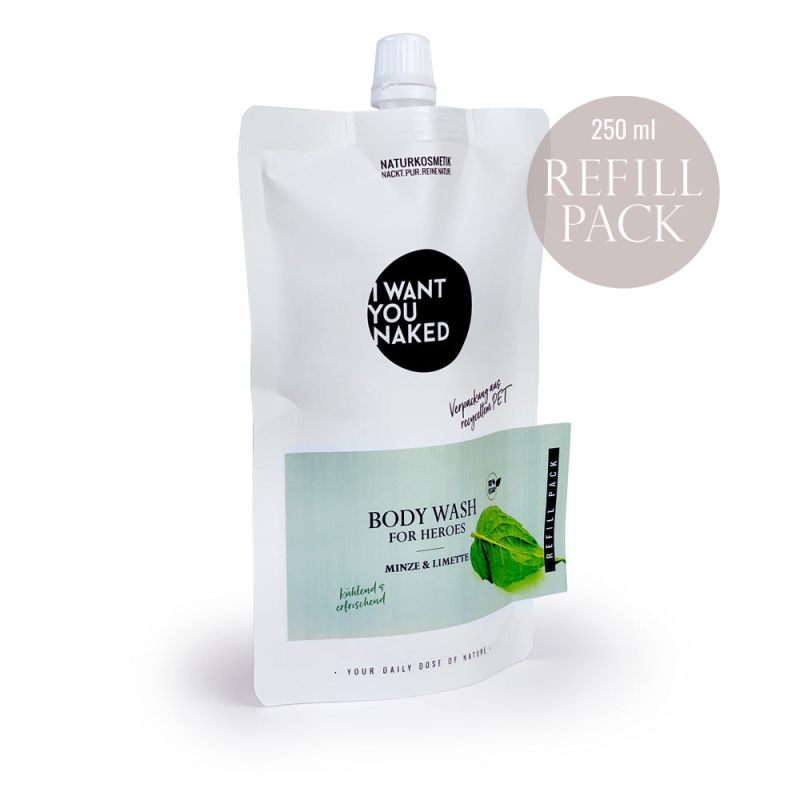 I want you naked BODY WASH for Heroes with Lime & Mint 250ml Refill